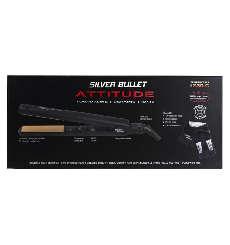 Silver Bullet Attitude Hair Straightener Black