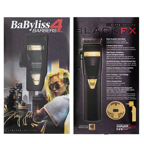 BaBylissPRO Black FX Lithium Clipper - Black Cord/Cordless