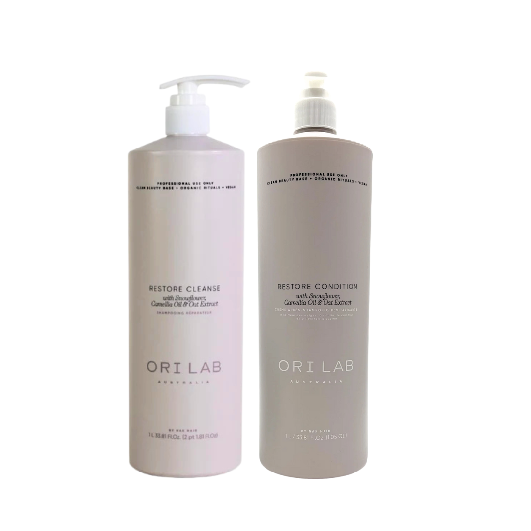 ORI Lab by NAK Hair Restore Cleanse and Condition 1 Litre Duo