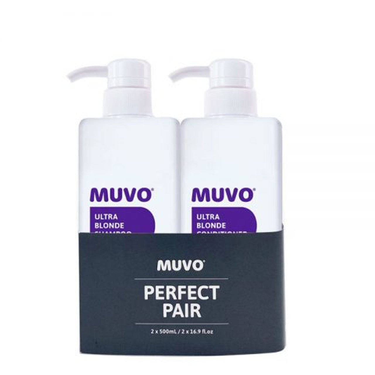 Muvo Ultra Blonde Shampoo and Conditioner 500ml Duo