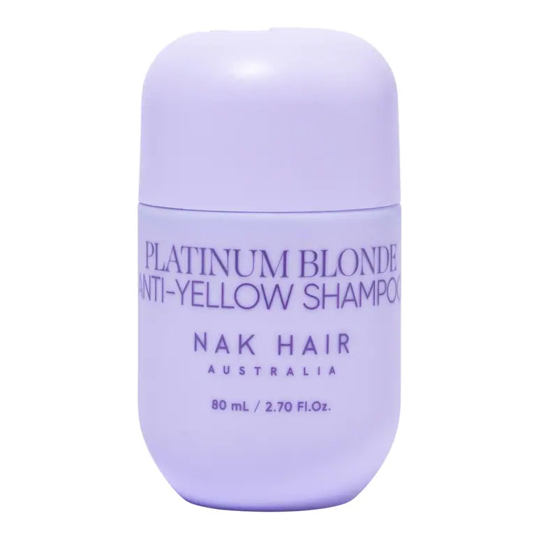 NAK Platinum Blonde Anti Yellow Shampoo Travel Size 80ml