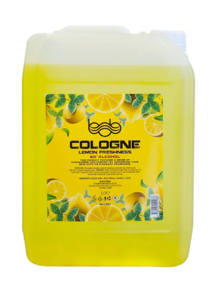 BOB Turkish Lemon Cologne 5L - 80% Alcohol