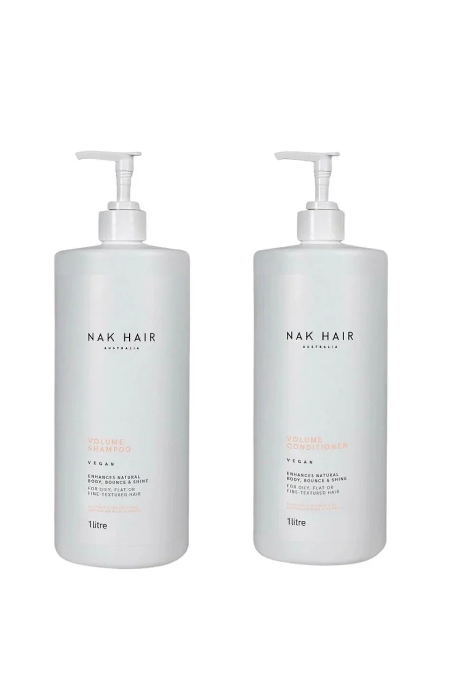 NAK Volume Shampoo and Conditioner 1L Duo