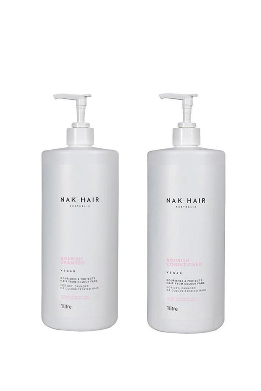 NAK Signature Nourish Shampoo & Conditioner 1L Duo