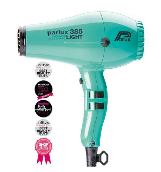 Parlux 385 Power Light Ceramic and Ionic Hair Dryer Aquamarine