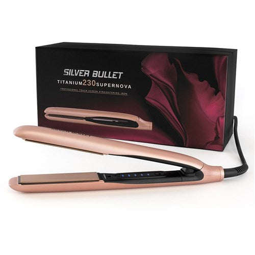 Silver Bullet Titanium 230 Supernova Rose Gold Touch Screen Hair Straightener