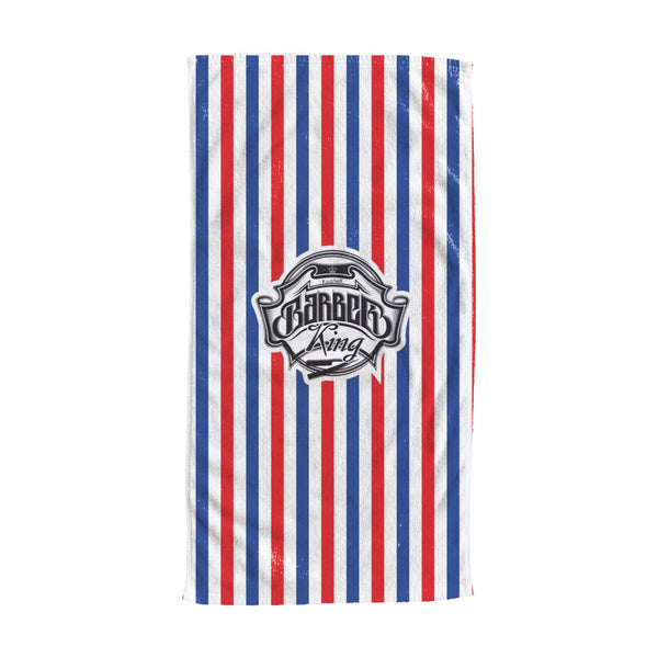 Deyaz Premium Salon Towel Barber King Red & Blue Stripe