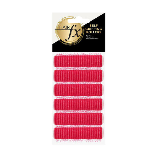 Hair FX Self Gripping 13mm Red Velcro Rollers, 6pk