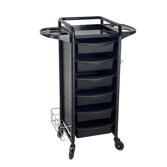 Jasper Black 6 Drawer Hairdressing Beauty Trolley