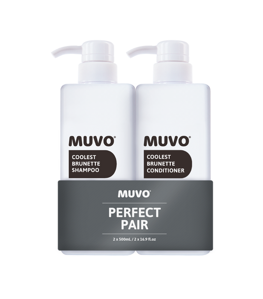 Muvo Coolest Brunette Shampoo and Conditioner 500ml Duo