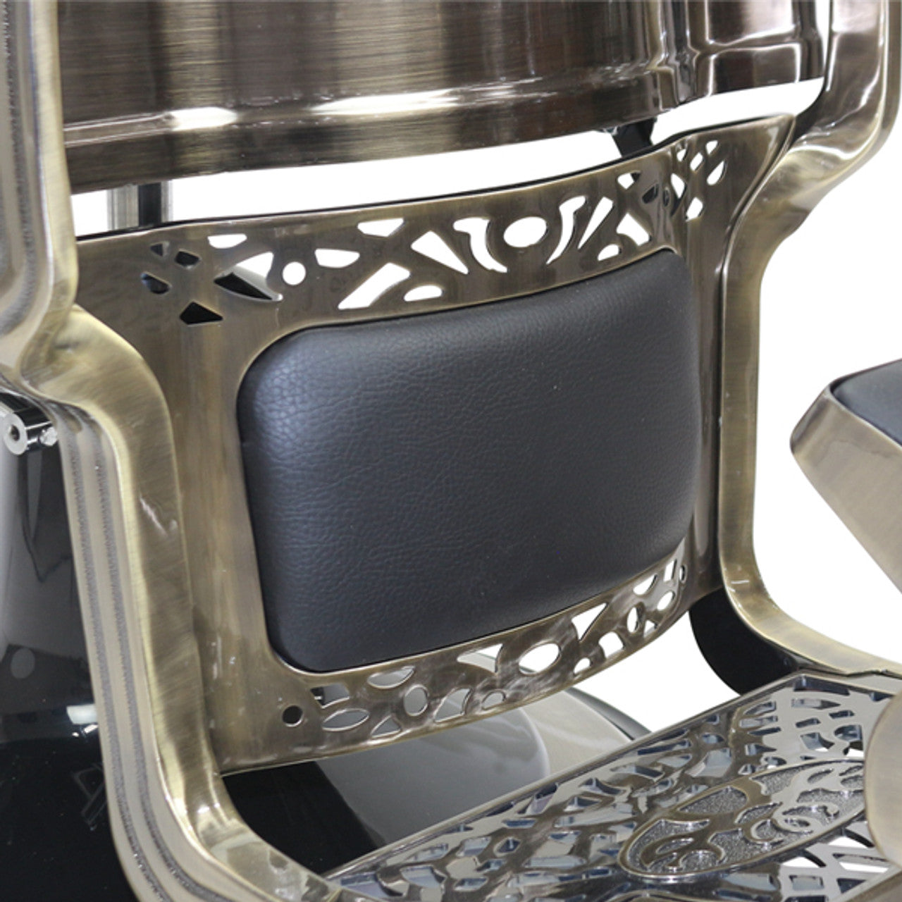 Havana Barber Chair - Antique Frame - Black Upholstery