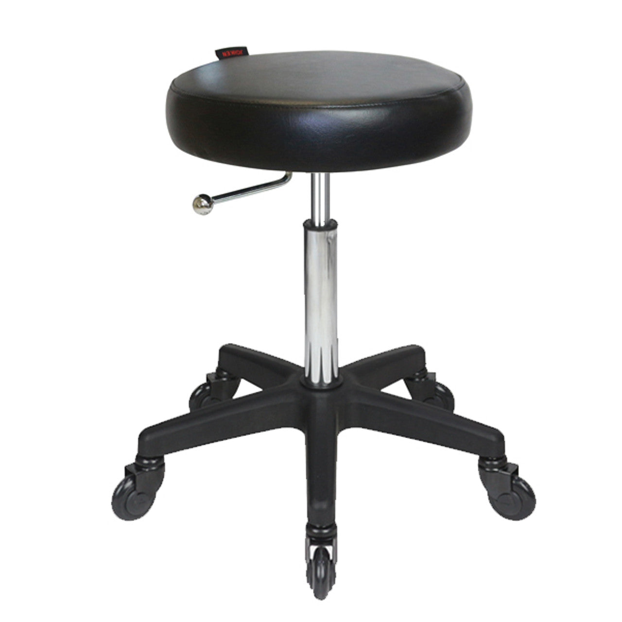Turbo Black Salon Stool - Black Base - Click'n Clean Castor Wheels
