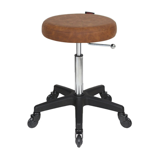 Turbo Tan Salon Stool - Black Base - Click'n Clean Castor Wheels